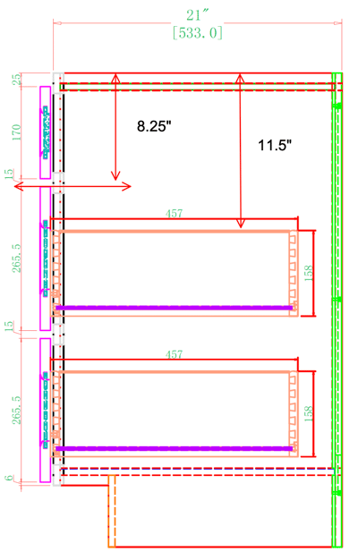 6 
15 
265. 5 
15 
265. 5 
170 
25. 
8.25" 
457 
457 
[533.0] 
21" 
11.5" 
158 
158 